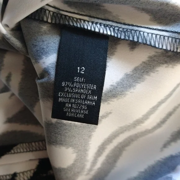 Dressbarn Black And White Zebra Print Sleeveless Dress - Picture 2 of 10